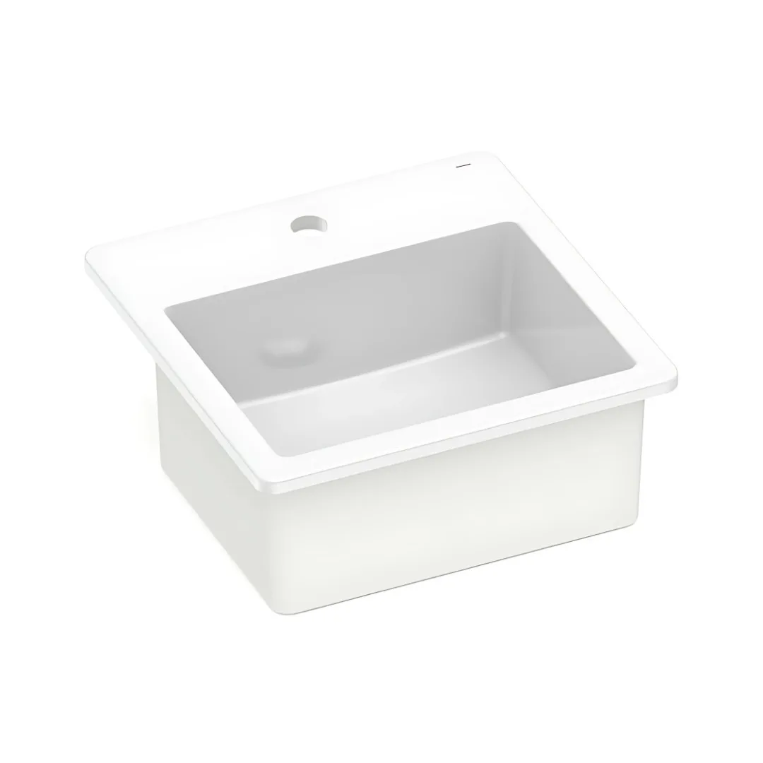 Cuba de Sobrepor com Mesa Quadrada 42x42cm para Banheiro Branca Roca Loft