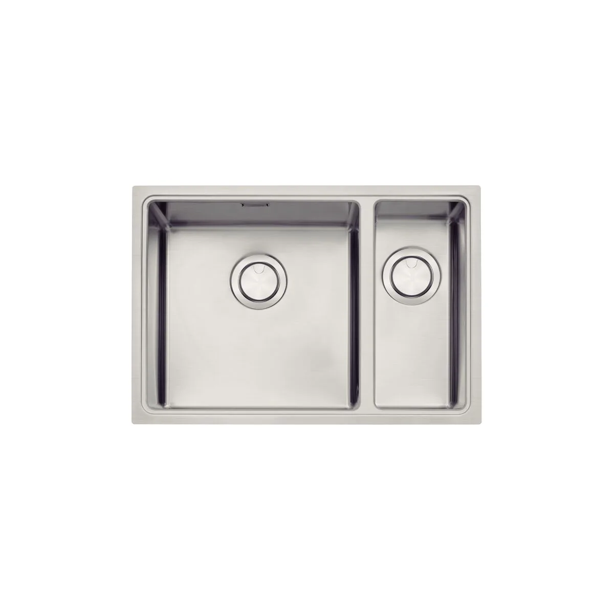 Cuba em Aço Inox com Acabamento Acetinado 66x46 com 2 Cubas Tramontina Design Collection Quadrum