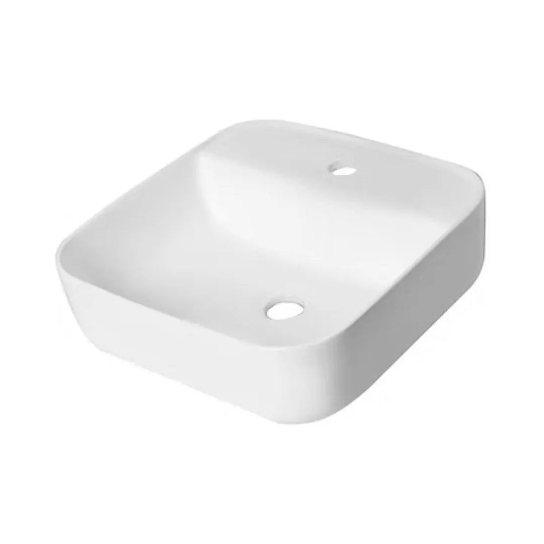 Cuba de Apoio com Mesa Quadrada 39x39cm para Banheiro Branca Lexxa Bagno