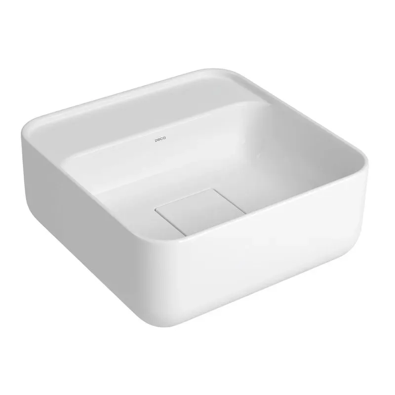 Cuba de Apoio com Mesa Quadrada 30x30cm para Banheiro Branca Deca Slim