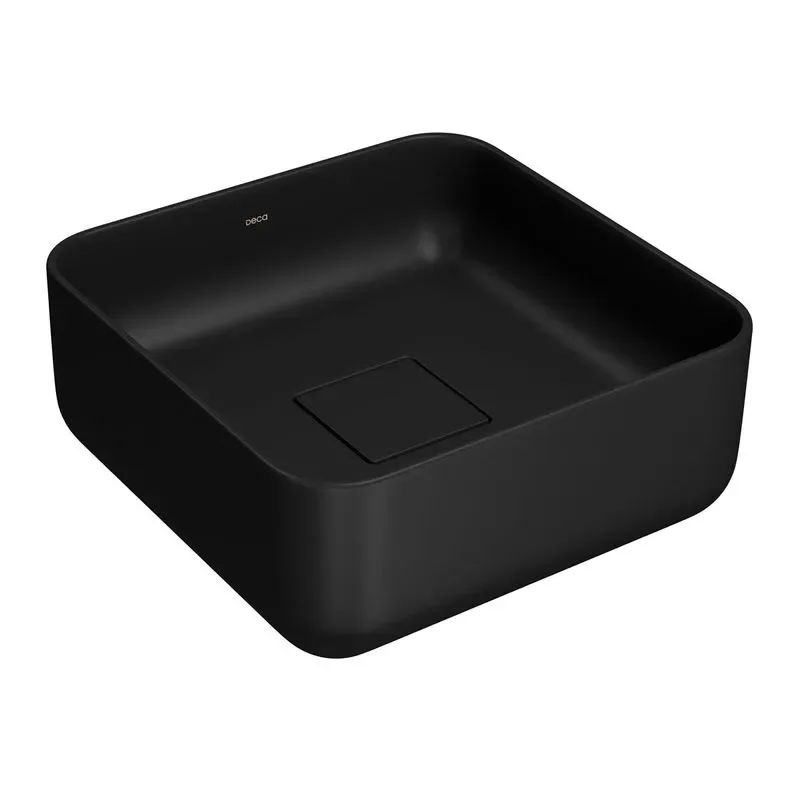 Cuba Quadrada de Apoio 30cm Ébano Fosco Deca Slim