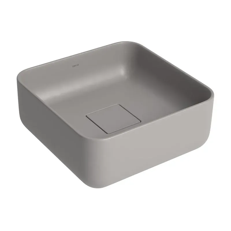 Cuba de Apoio Quadrada 30x30cm para Banheiro Soft Antracite Deca Slim