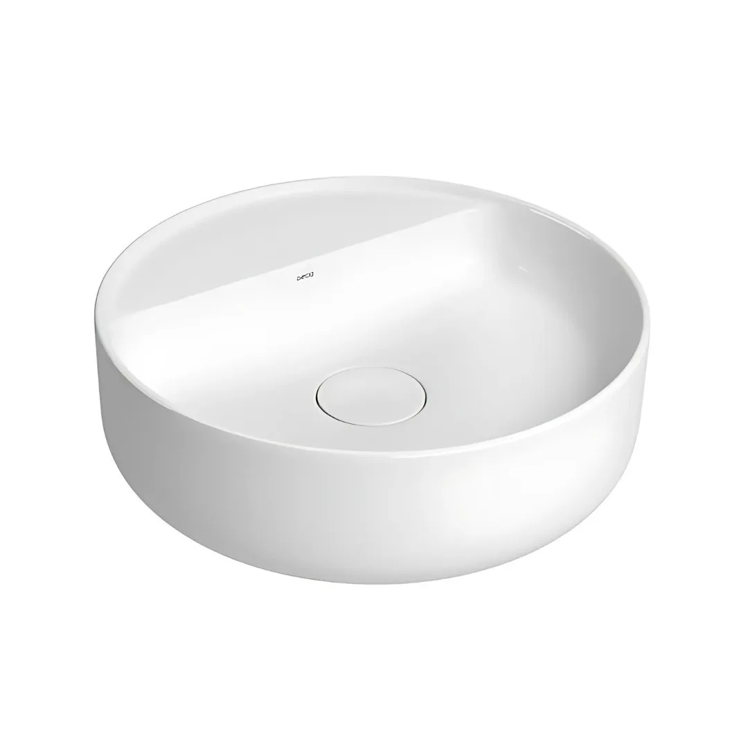 Cuba de Apoio com Mesa Redonda 40cm para Banheiro Branca Deca Slim