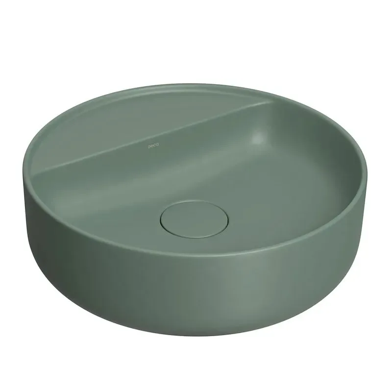 Cuba de Apoio com Mesa Redonda 40cm para Banheiro Sálvia Deca Slim