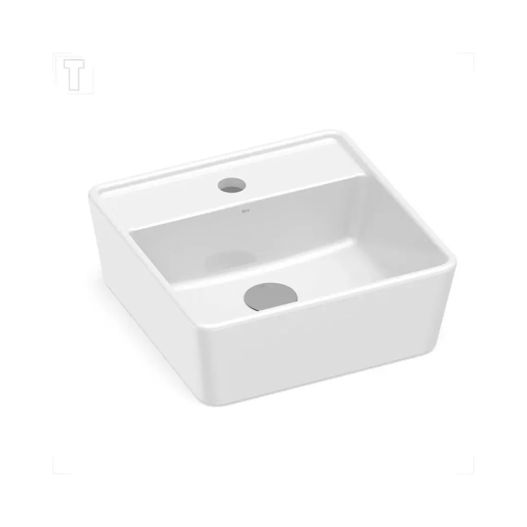 Cuba de Apoio com Mesa Quadrada 35x35cm para Banheiro Branca Roca Optica