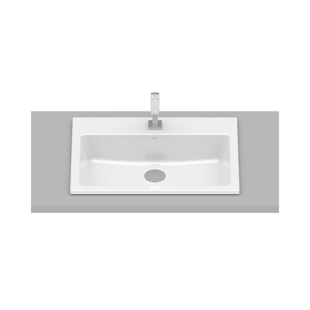 Cuba de Sobrepor Retangular 55x42cm para Banheiro Branca Roca Optica