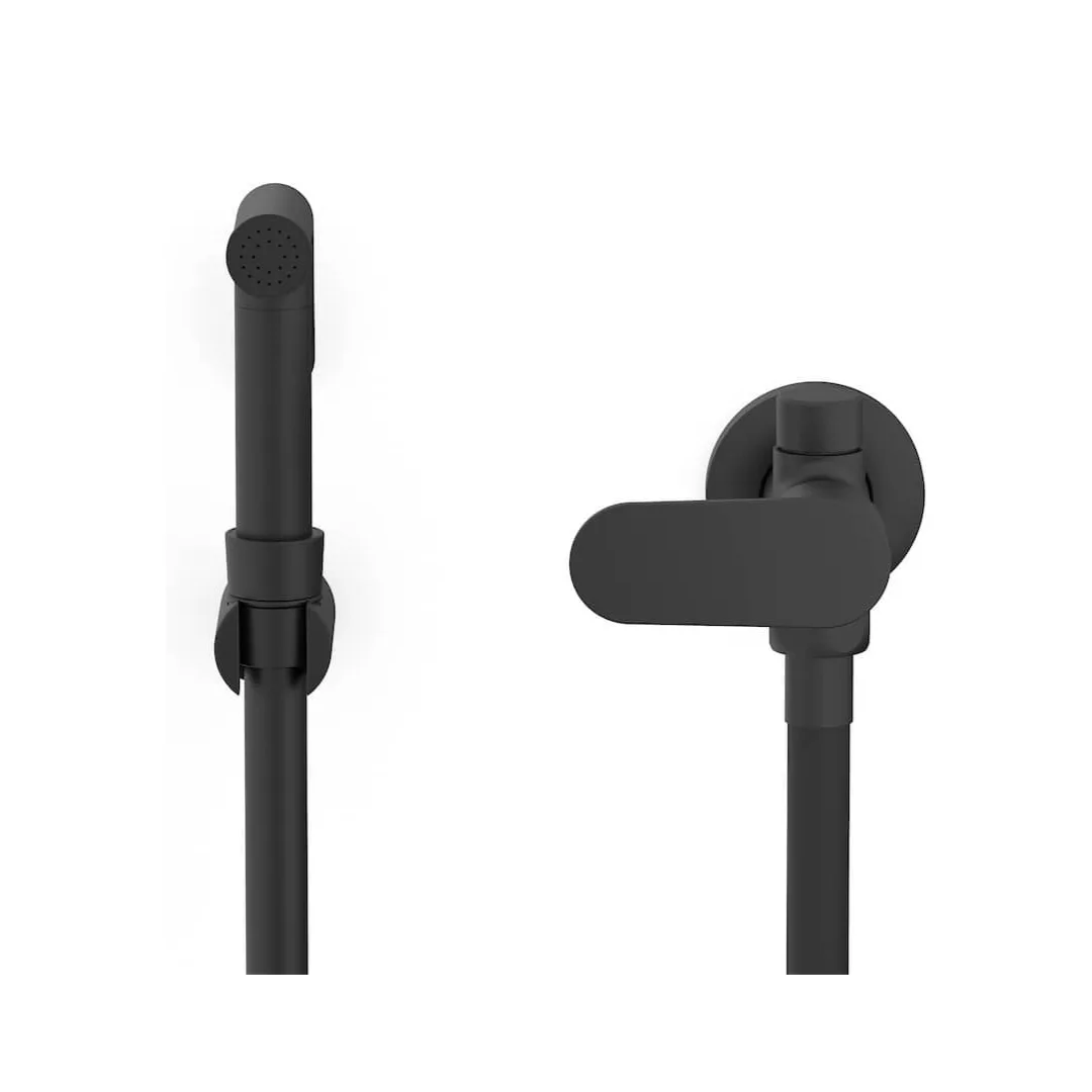 Ducha Higiênica com Derivação Cromo Biníquel Matte Black Roca Cala