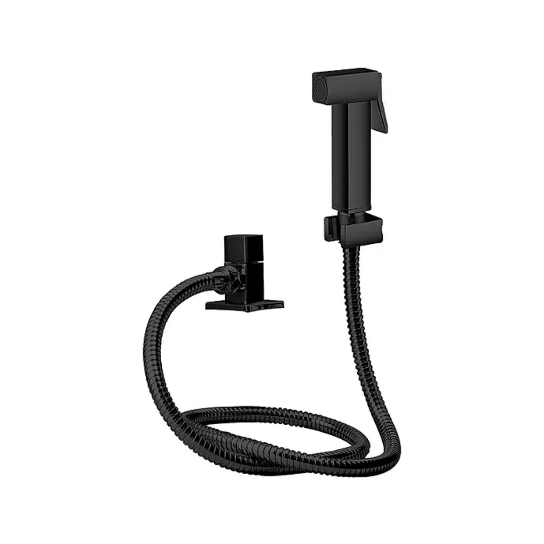 Ducha Higienica de Metal com Registro Lexxa Bagno LX1904B Black Matte