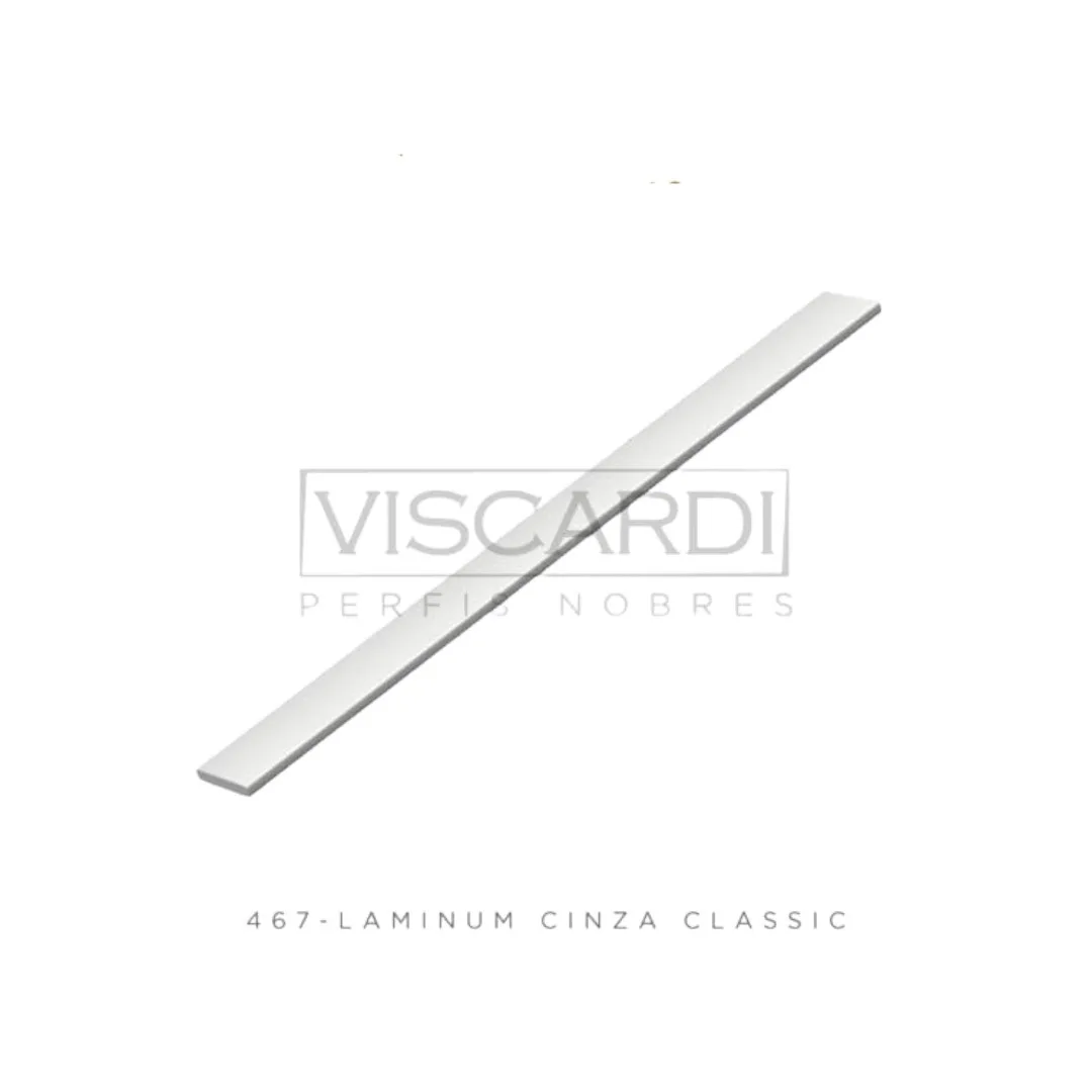 Filete Alumínio Pintado Cinza 3m 3x10 Viscardi Laminum