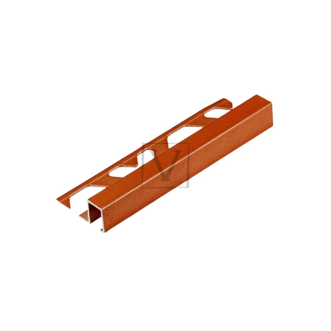 Filete Alumínio Pintado 3m 10x12 Viscardi Firenze Verniz Cobre