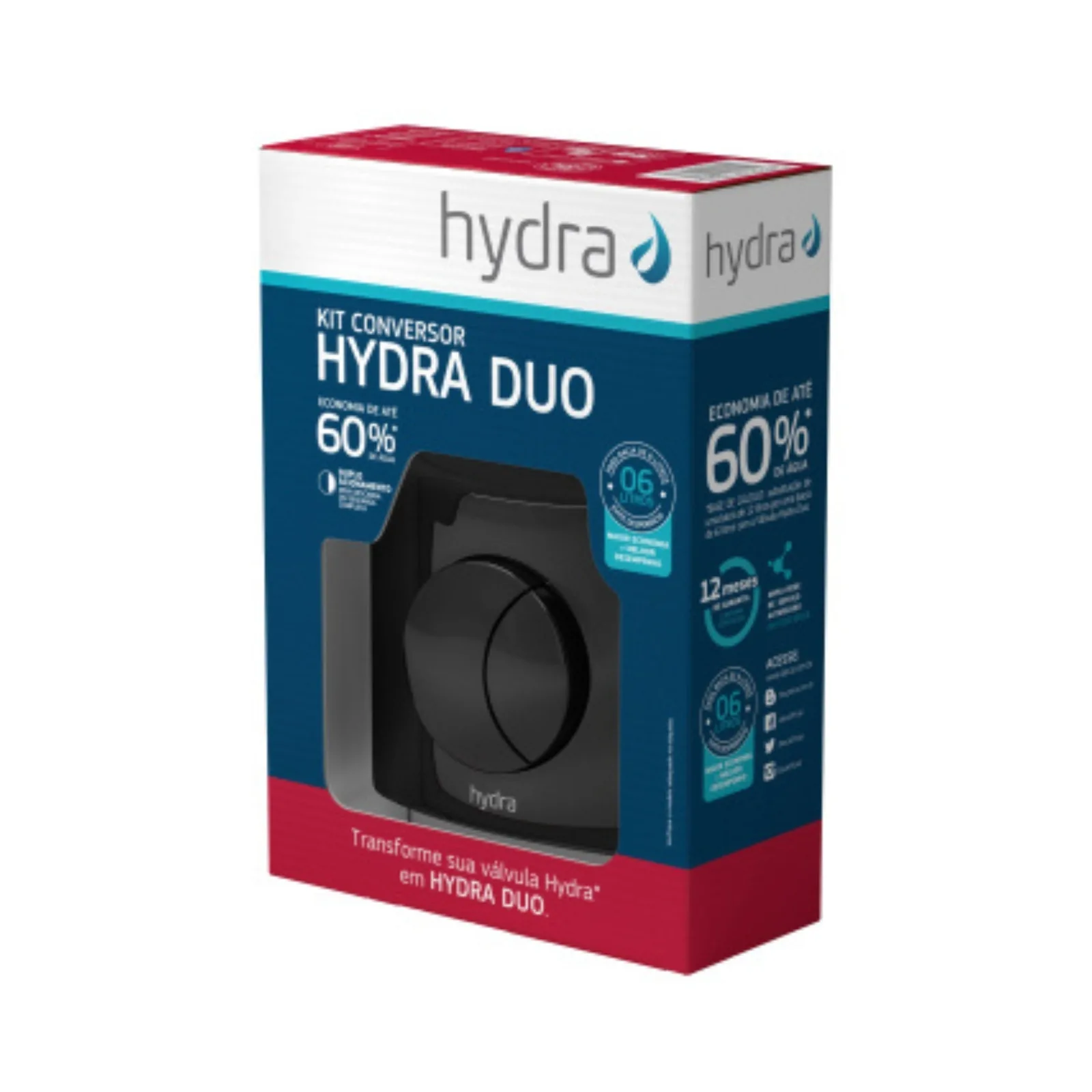 Kit Conversor Válvula para 1 1/4" Black Noir Deca Hydra Duo