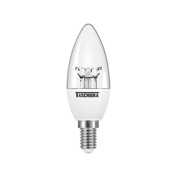 Lâmpada Taschibra Led Vela Tvl 25 Clara 3w 3000k E14