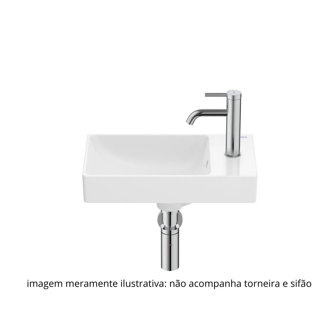 Lavatório Roca Ona Suspenso 45x26cm Branco