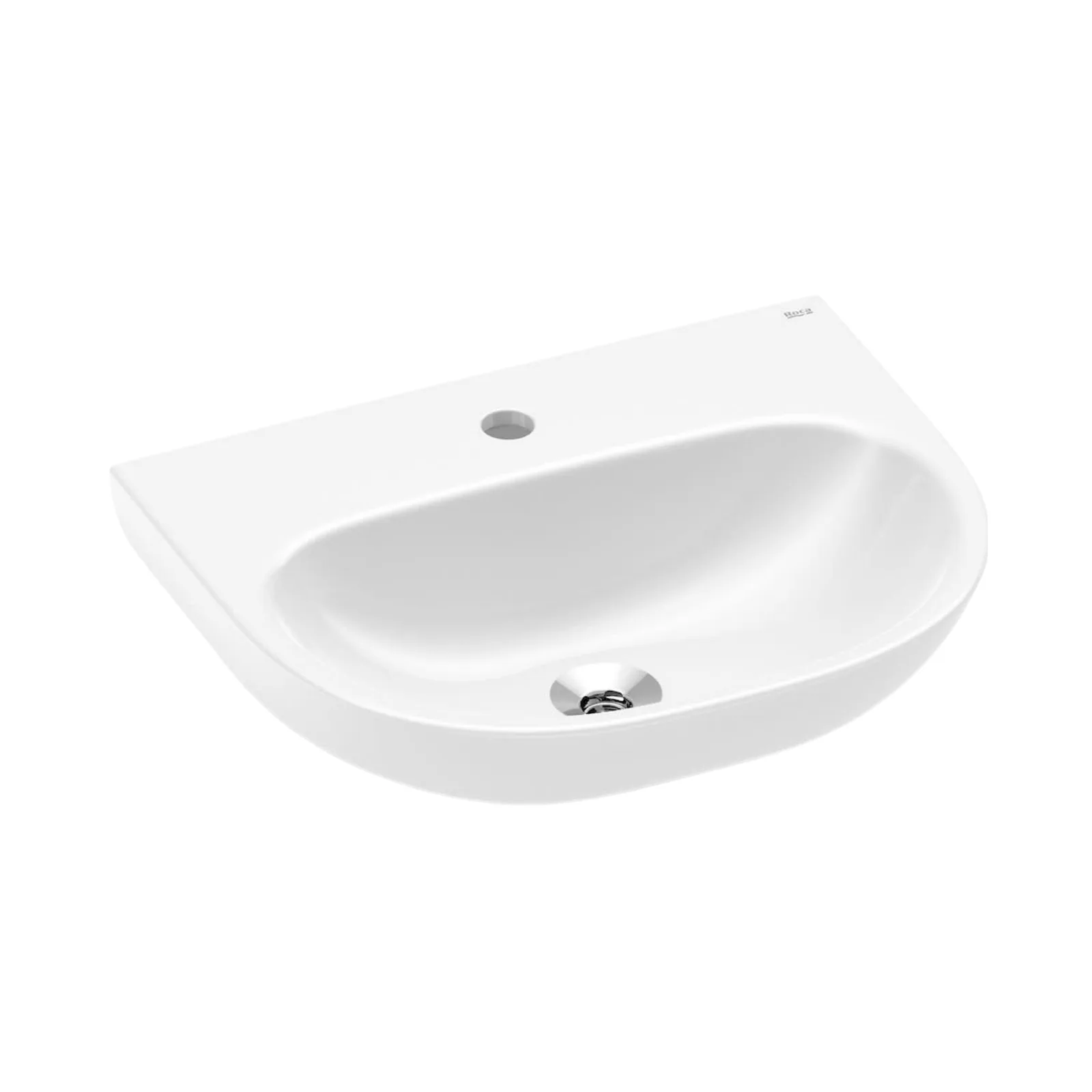Lavatório para Coluna Oval Branco Brilho Roca Zip Plus