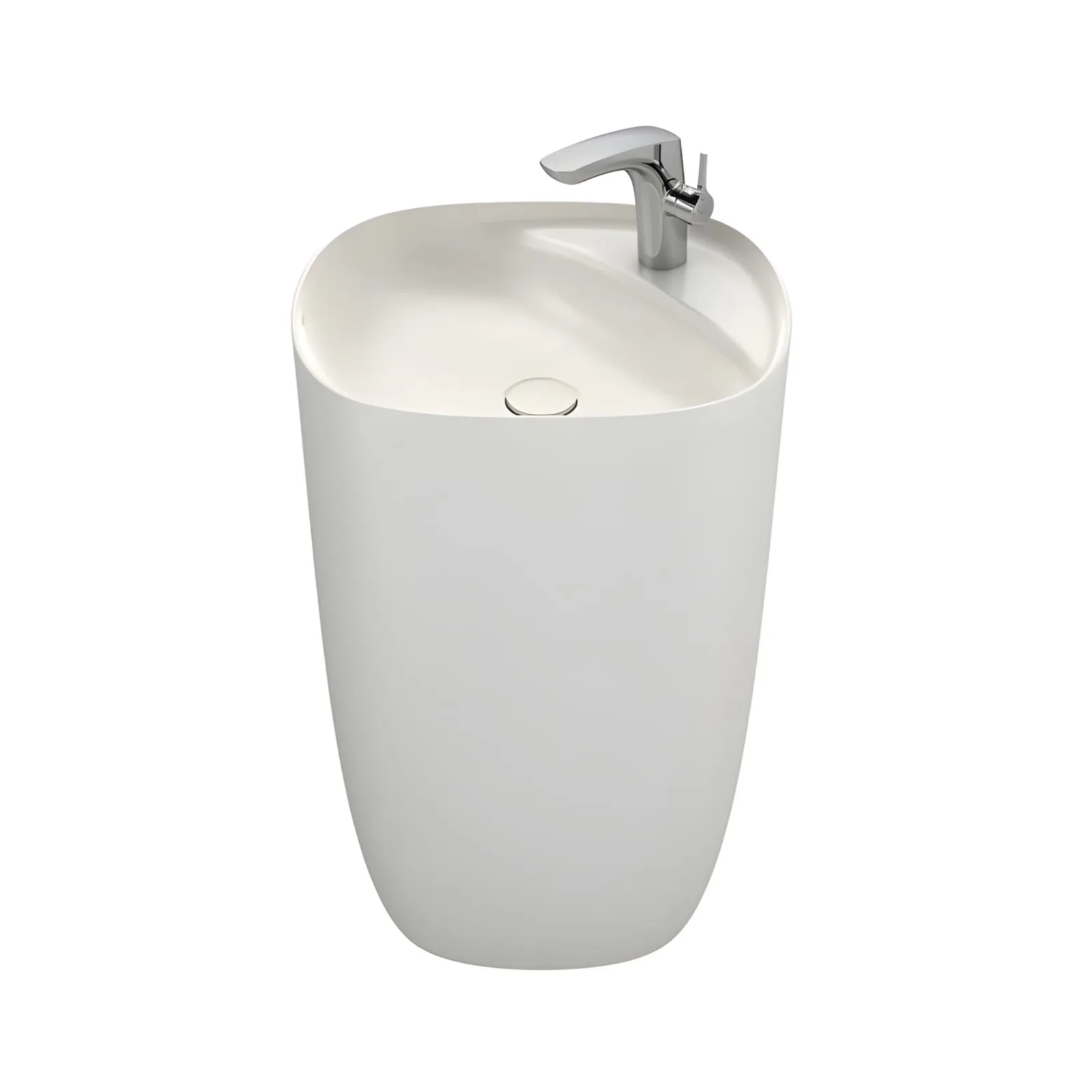 Lavatório Freestanding com Válvula 1.1/4 Bege 50x45 Roca Beyond