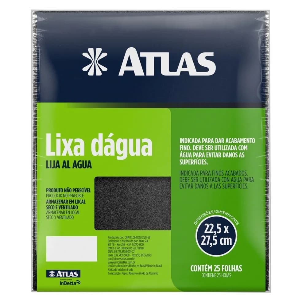 Lixa Atlas D'água Grão 30/180