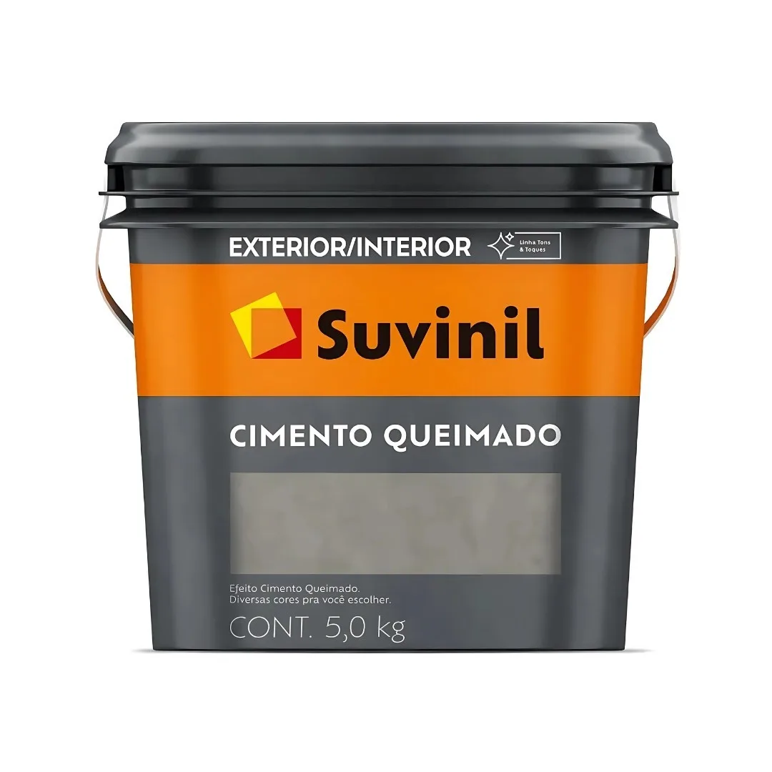 Massa Suvinil Efeito Cimento Queimado Cinza Dia de Chuva