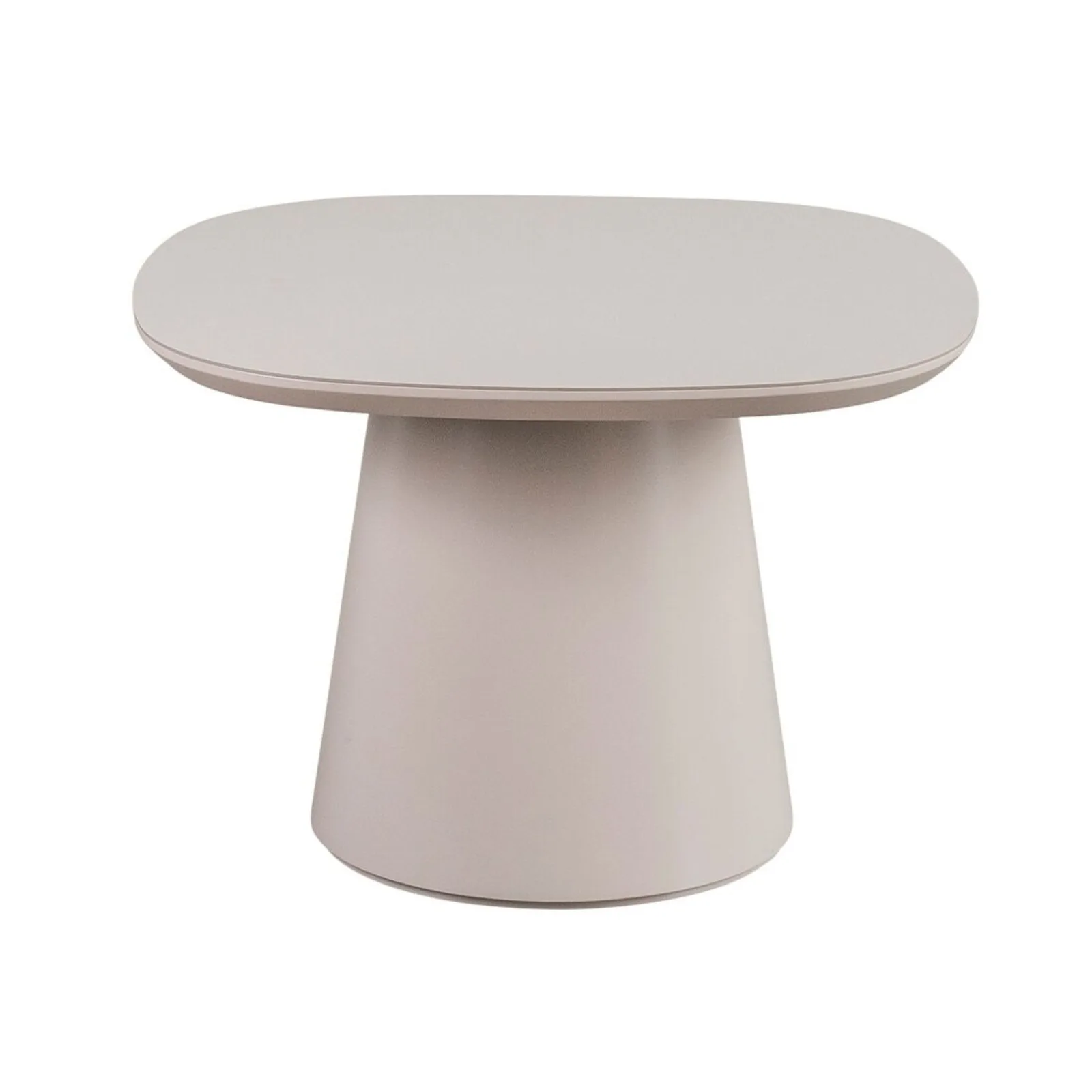 Mesa de Centro Tampo Arredondado Base Robusta Formato Cônico 50 X 50 X 35 Gottems Tafi