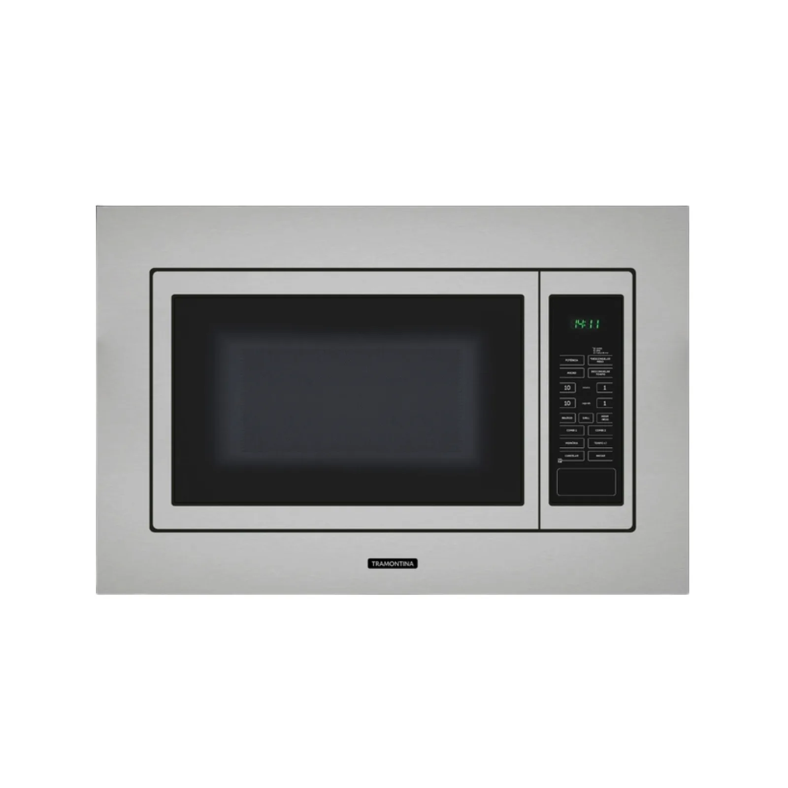 Micro-ondas de Embutir Tramontina Inox Easy 60 25 L em Aço Inox com Acabamento Acetinado 8 Funções