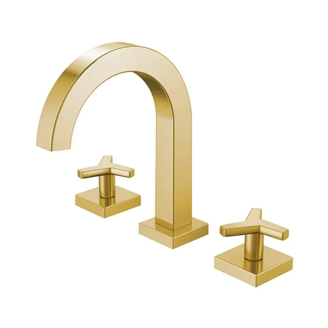 Misturador de Bancada para Banheiro Ouro Escovado Docol City