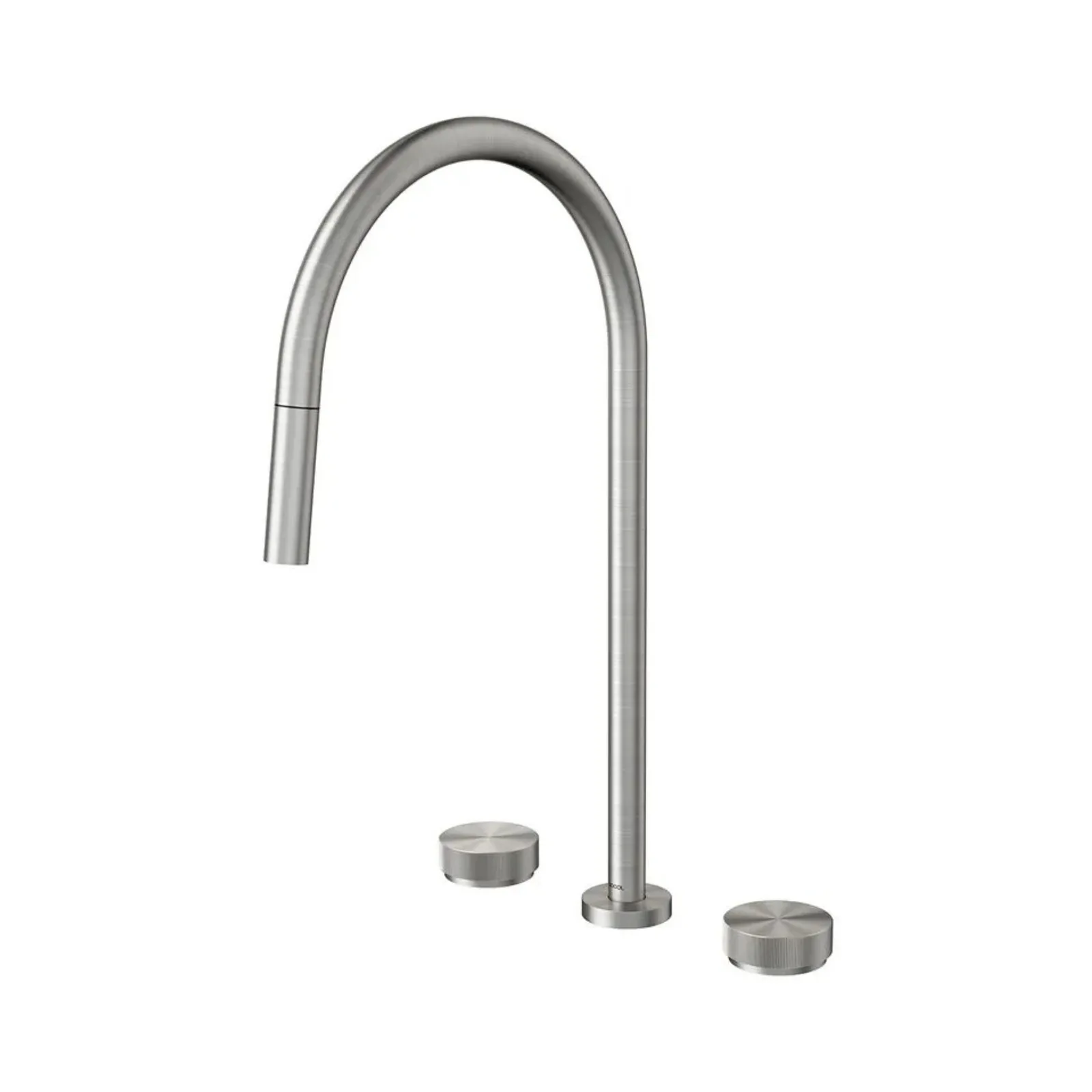 Misturador com ducha retrátil de mesa para cozinha Inox escovado Docol Mix&Match