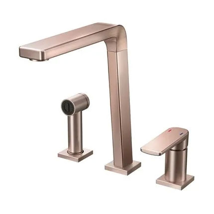 Misturador Docol Bistro Cobre Escovado Cozinha Mesa com Ducha