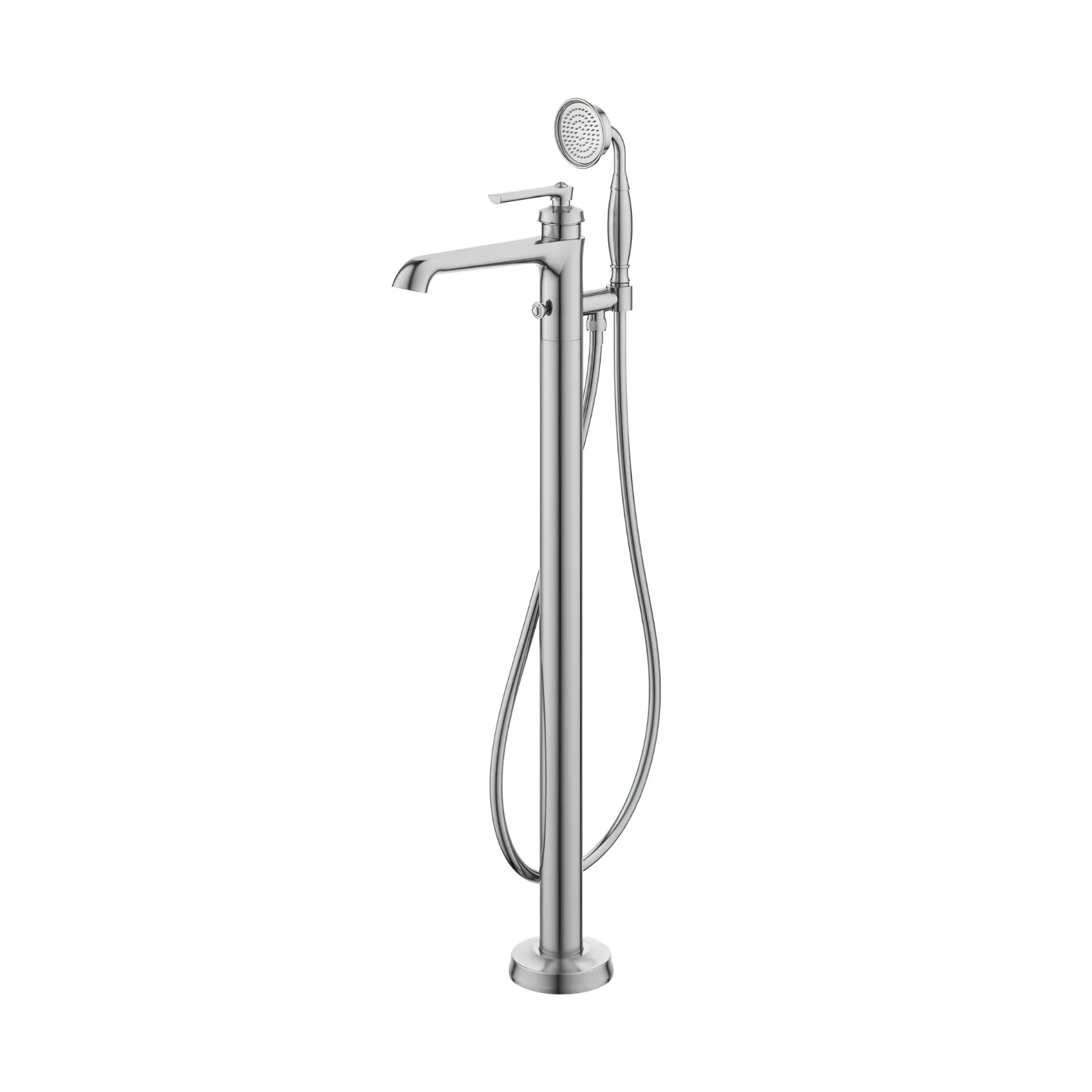 Monocomando de Piso para Banheira com Ducha Manual Brushed Nickel Doka Ever
