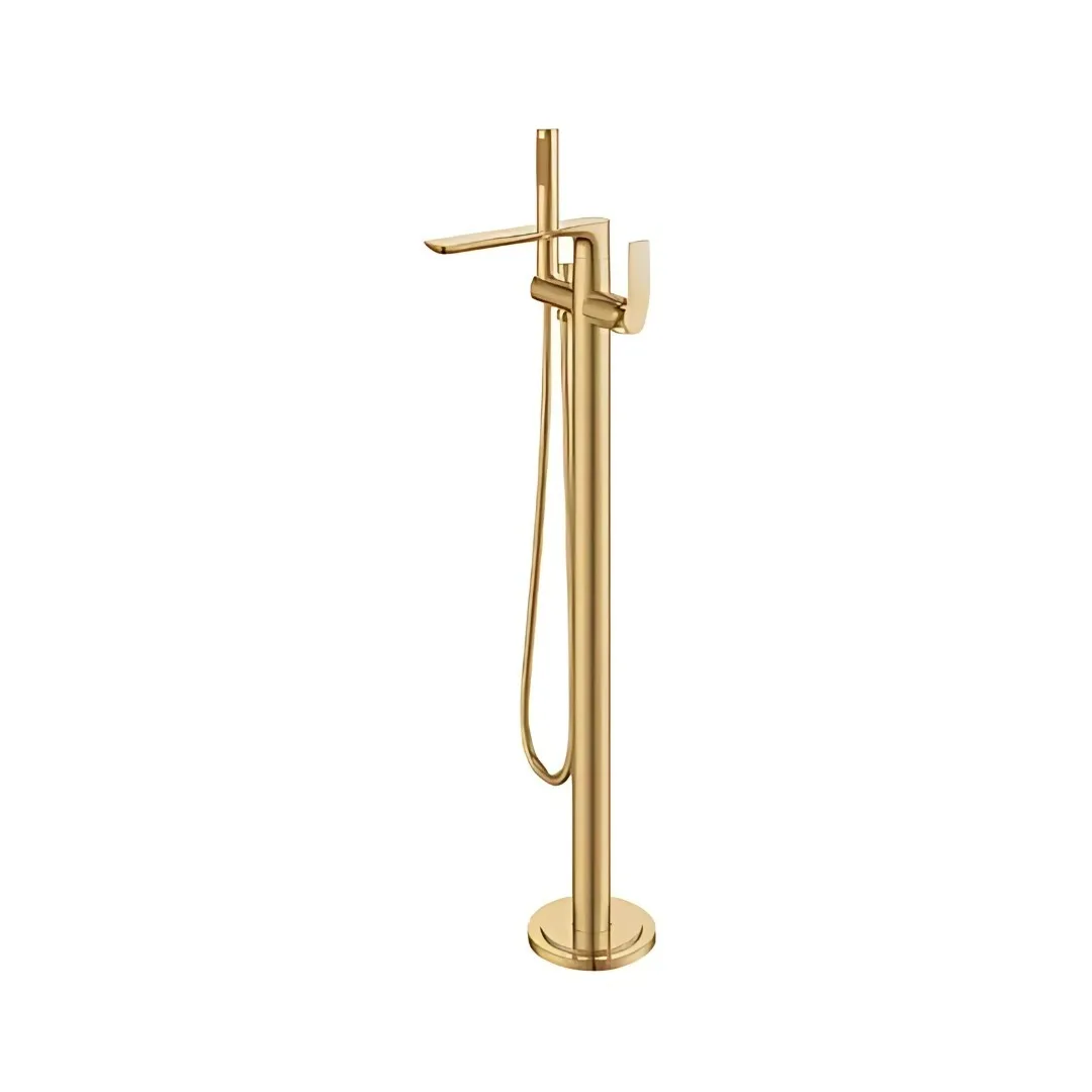 Misturador Monocomando Com Ducha Manual Brushed Gold Doka Rainbow