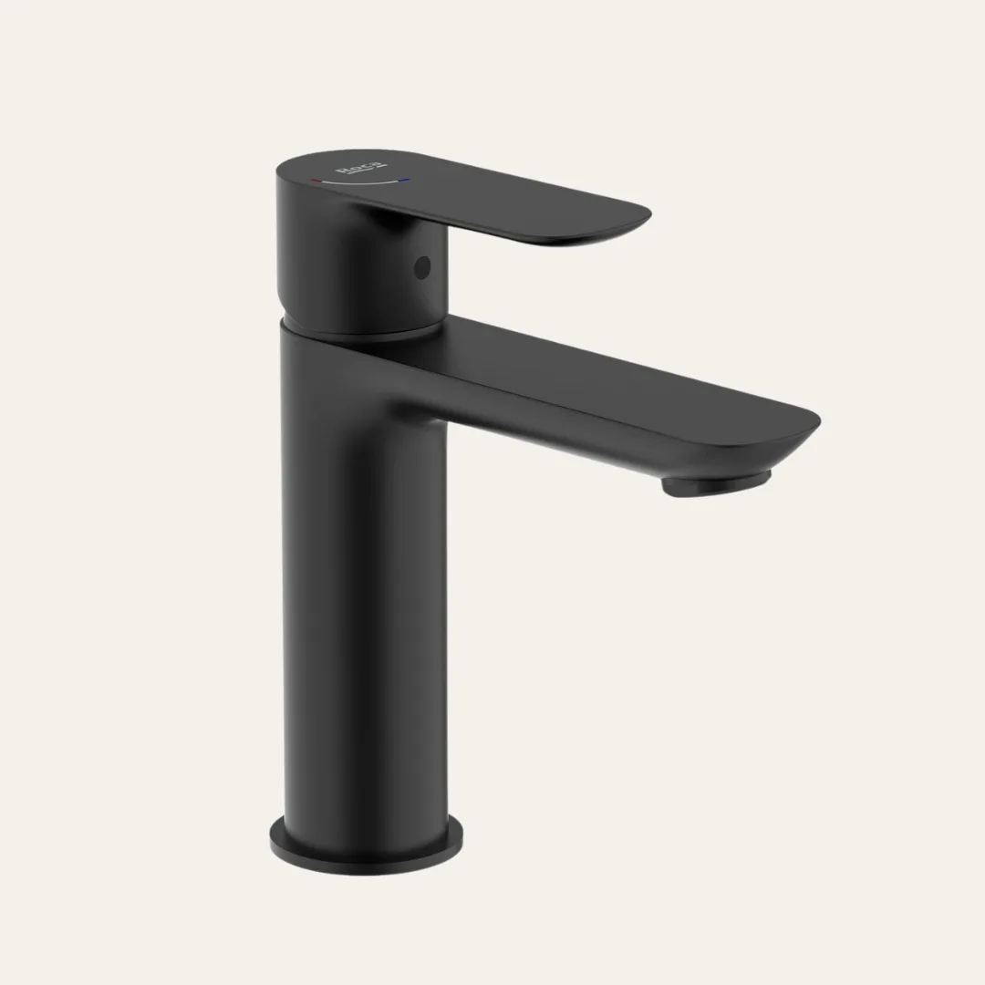 Monocomando Bica Baixa para lavatório de Bancada Matte Black Roca Cala