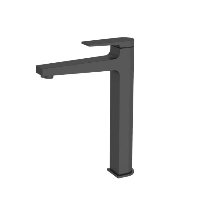 Monocomando de bancada para banheiro bica alta Lexxa Bagno Squad Preto Fosco