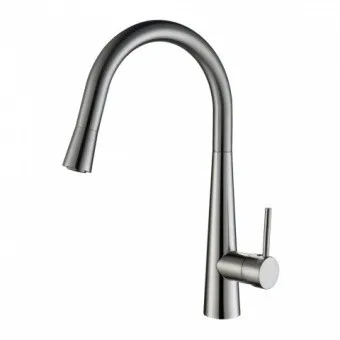 Monocomando de bancada para cozinha com ducha Kromma Gourmet Aço Escovado