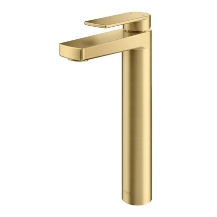 Monocomando Docol Argon de bancada para banheiro bica alta Ouro Escovado