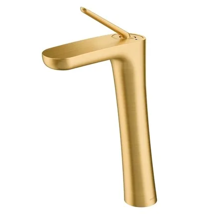 Monocomando Docol Kaila para banheiro Ouro Escovado Mesa bica alta