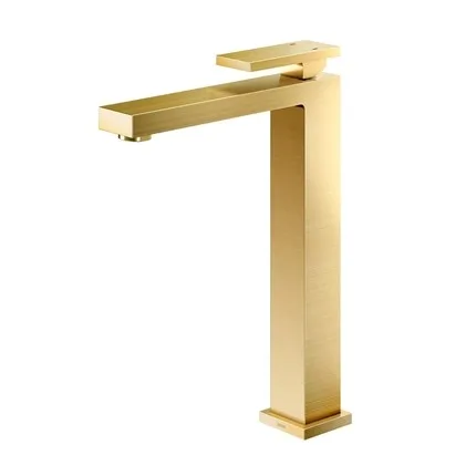 Monocomando Docol New Edge Ouro Escovado para banheiro Mesa bica alta