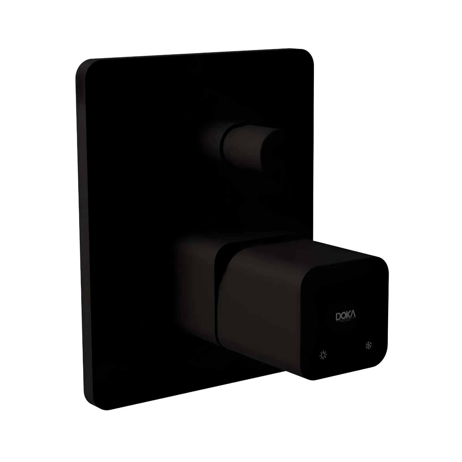 Monocomando para Chuveiro com Desviador Matt Black Doka Rivvo