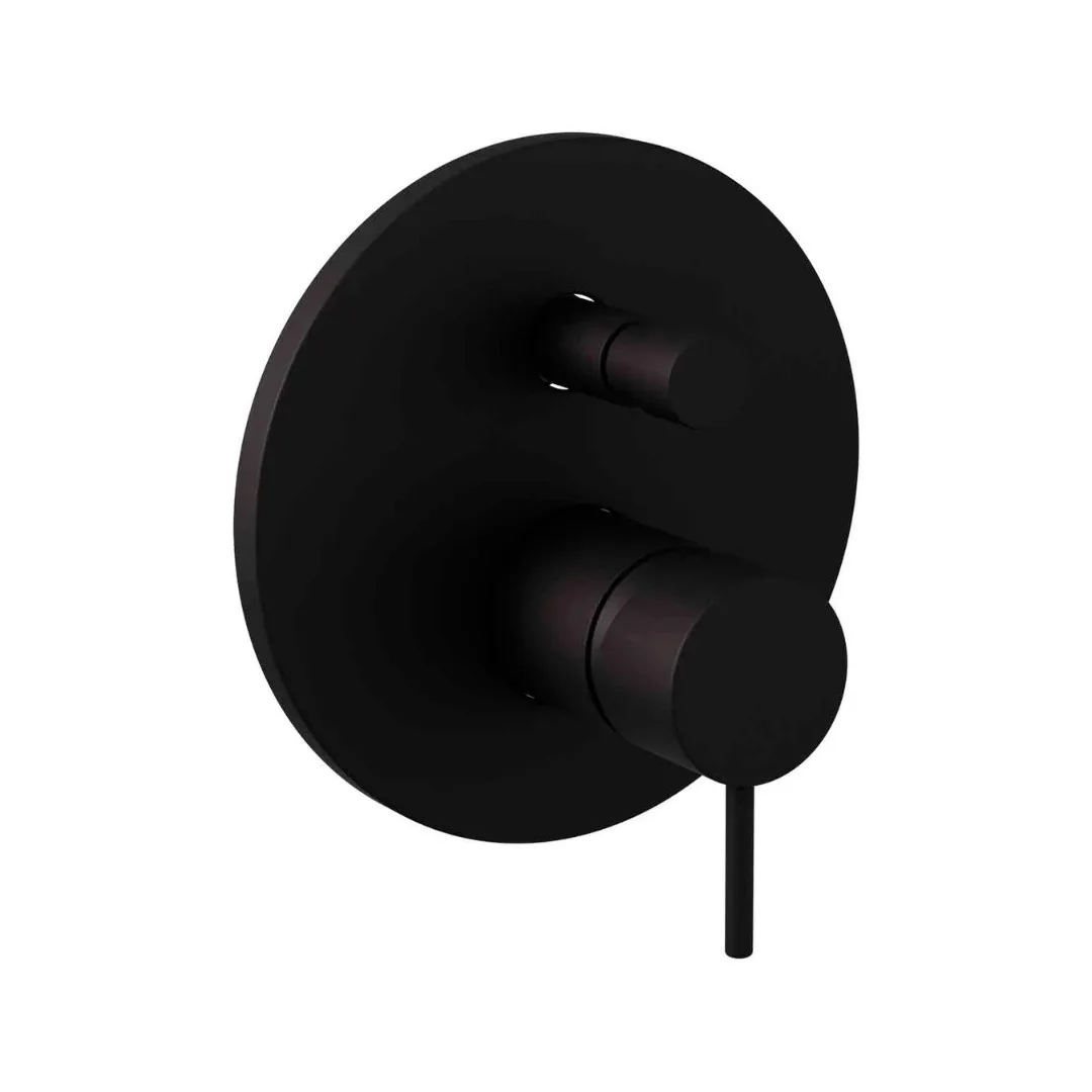 Monocomando para Chuveiro ou Banheira Com Desviador Matt Black Doka Loop