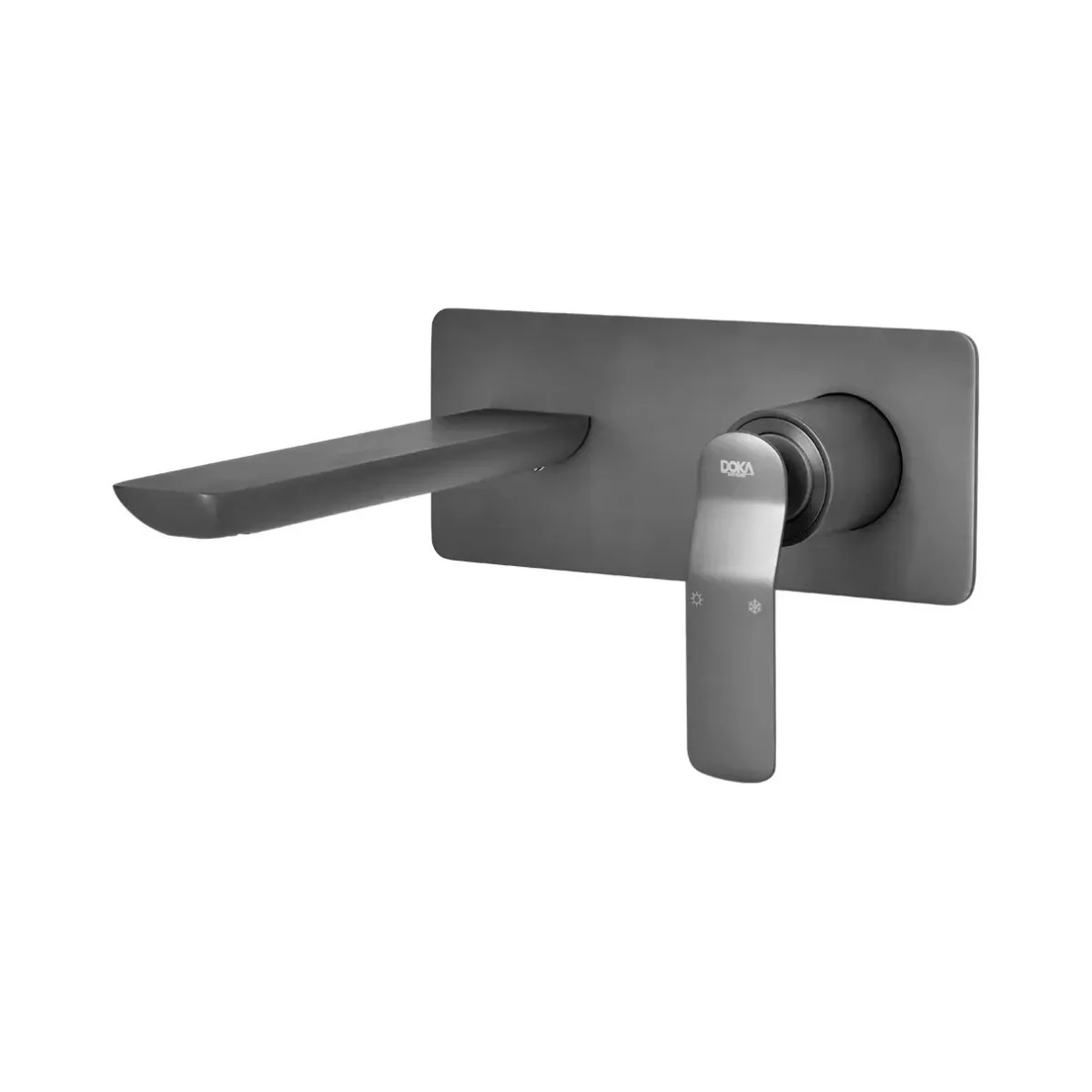Monocomando de Parede para Banheiro GunMetal Doka Rainbow