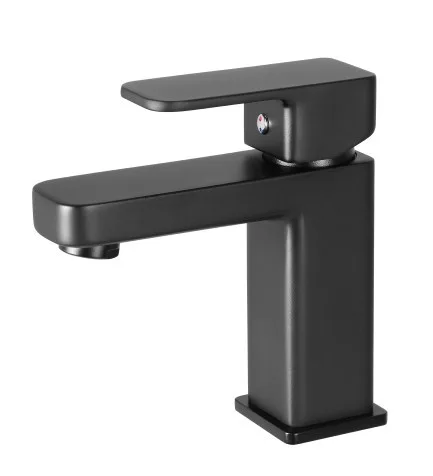 Monocomando para banheiro bica baixa Meber Axiom Slim 2875 C52 Preto Matte