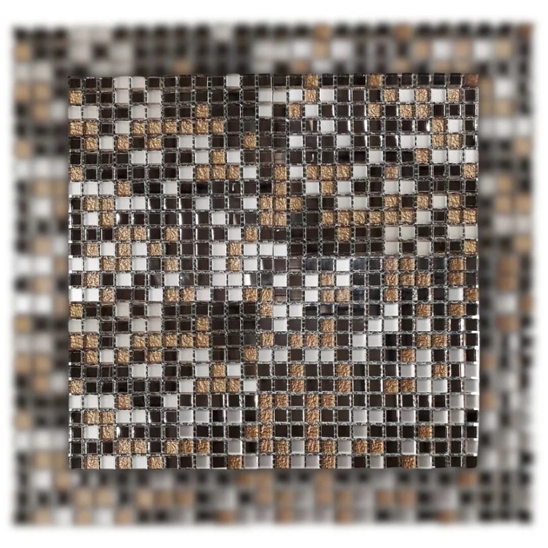 Pastilha Bege 30x30 Glass Mosaic Mirror Mosaic "A"