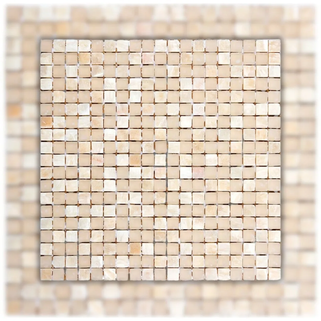 Pastilha Bege 31x31 Glass Mosaic Glass Stone GS910 "A"