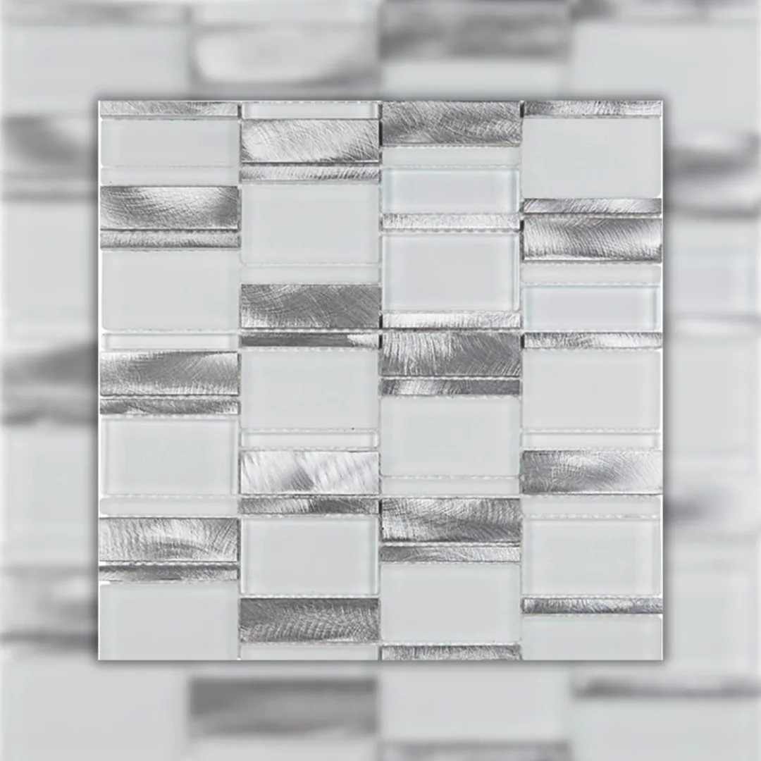 Pastilha Branca 29,4x29,8 Glass Mosaic Petrus "A"