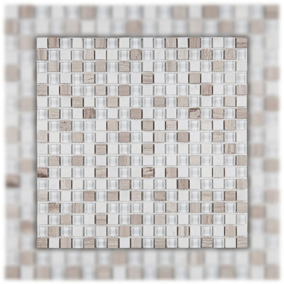 Pastilha Branca 30x30 Glass Mosaic Matisse "A"
