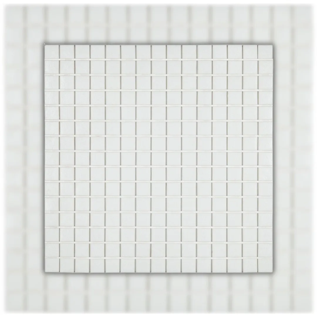 Pastilha Branca 32,3x32,3 Glass Mosaic Fosca "A"