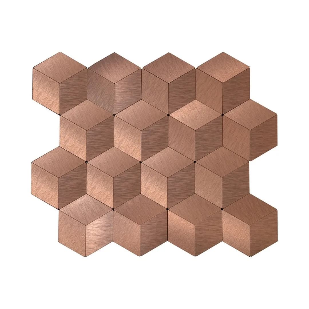 Pastilha Bronze 29x30,3 Glass Mosaic Metal "A"