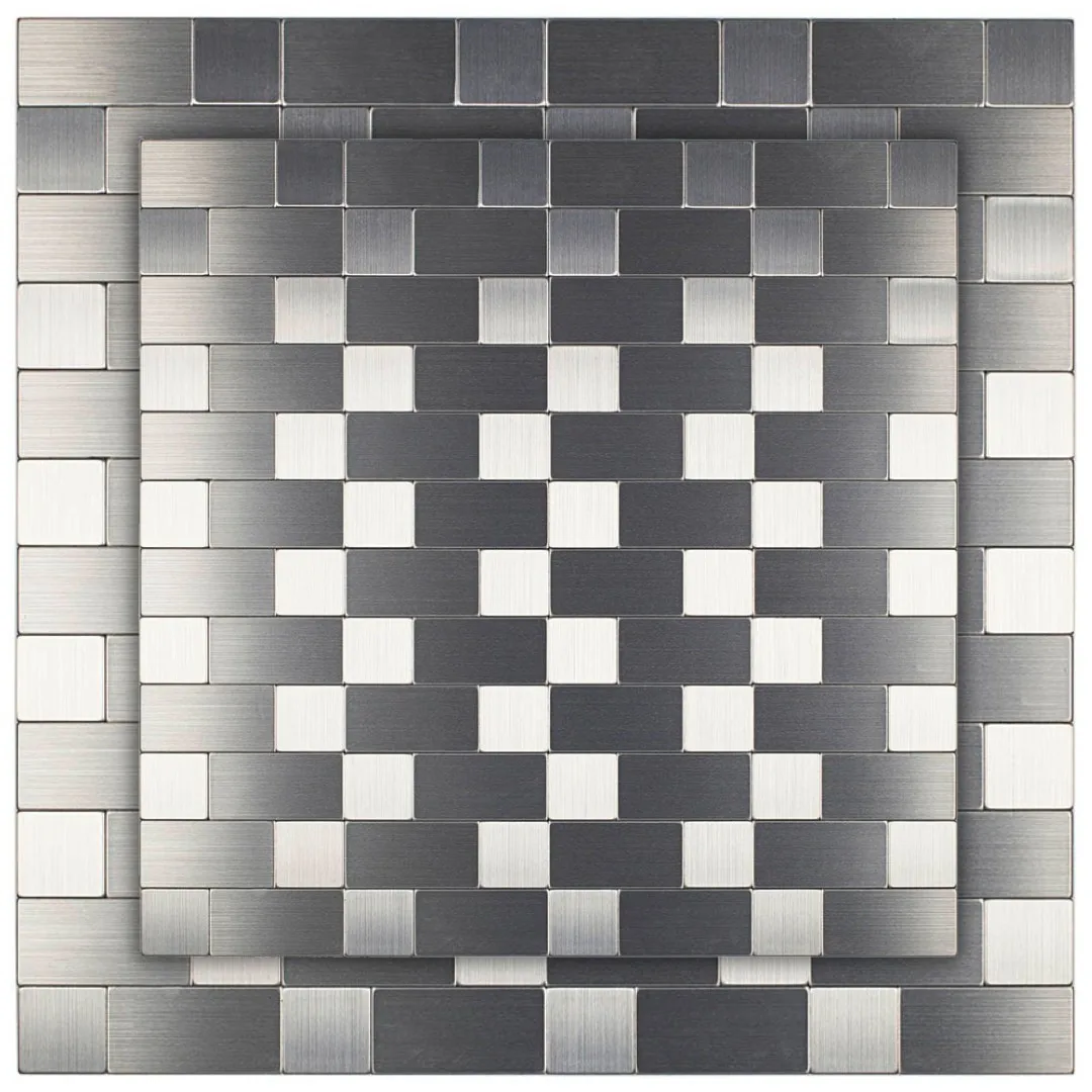 Pastilha Prata 30,4x30,4 Glass Mosaic Metal "A"