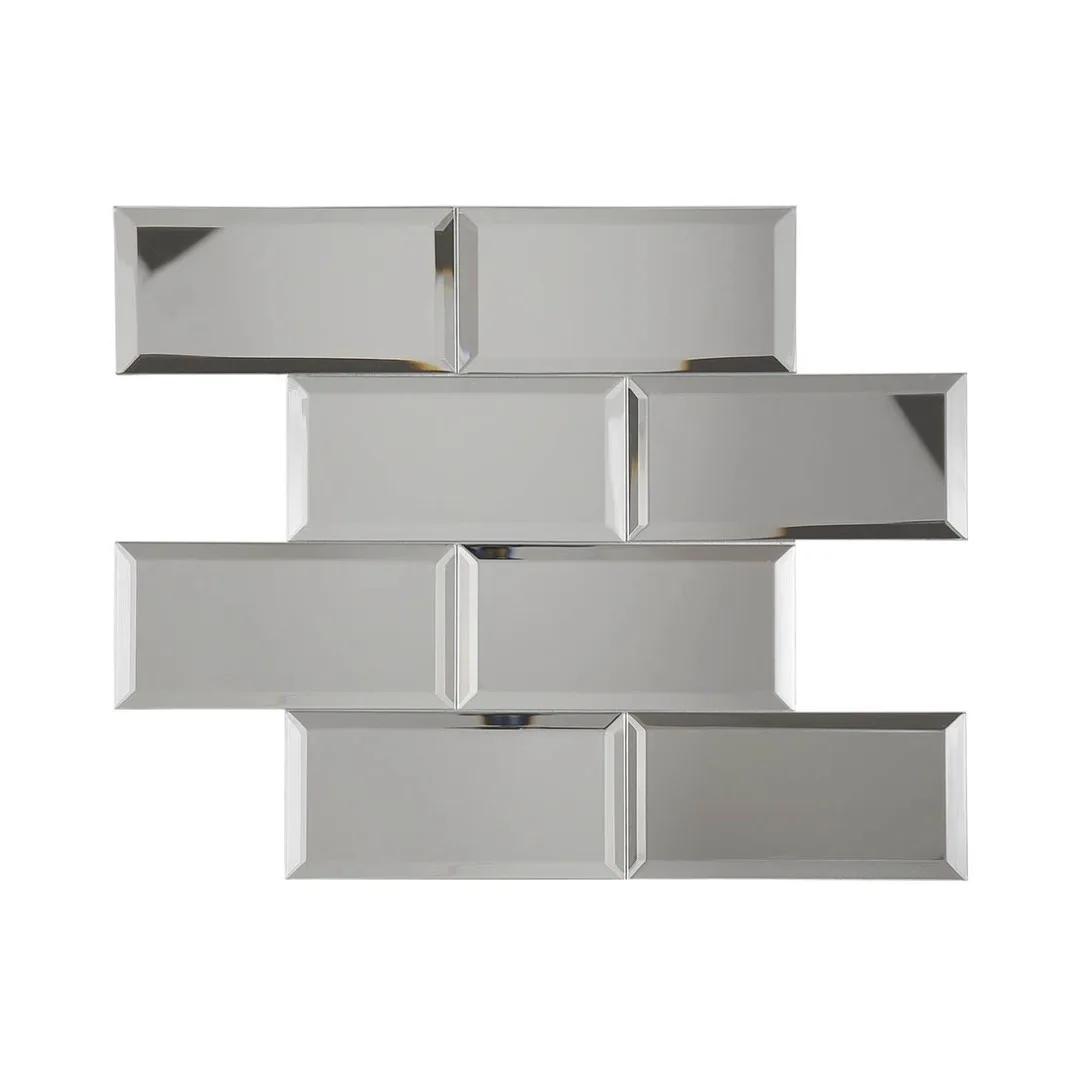 Pastilha Prata 37,6x30,5 Glass Mosaic Mirror Brick "A"