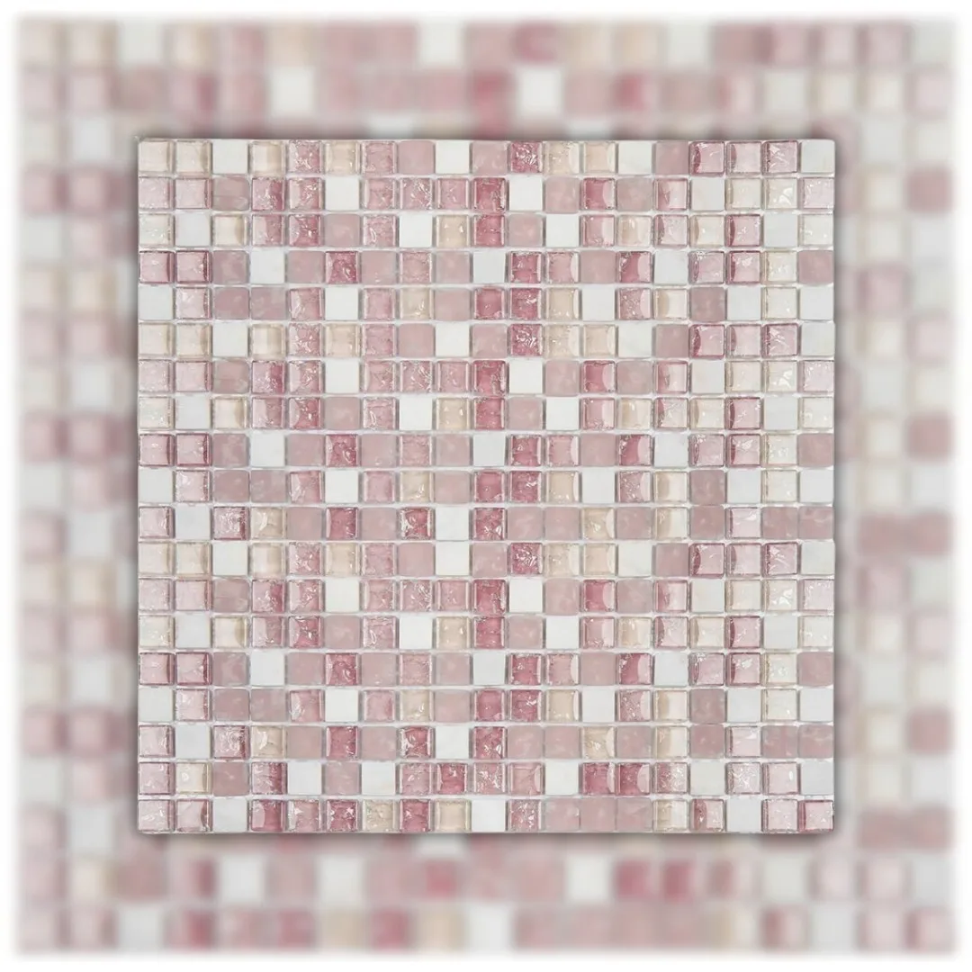 Pastilha Rosa 30x30 Glass Mosaic Glass Stone "A"