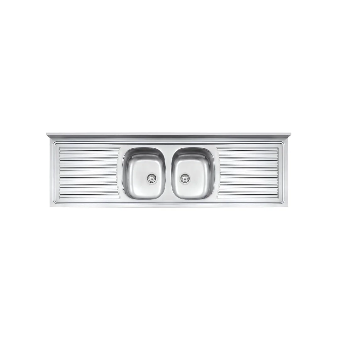 Pia de Apoio Para Cozinha 2C 34 em Aço Inox 180x55 Tramontina Ribon