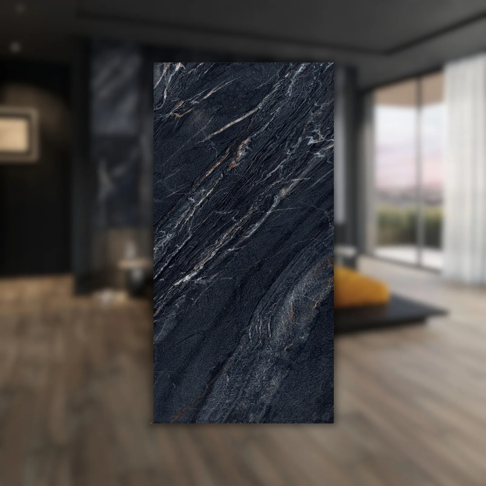 Porcelanato Roca Mirror 60x120 Lm Black Lp RET "A"