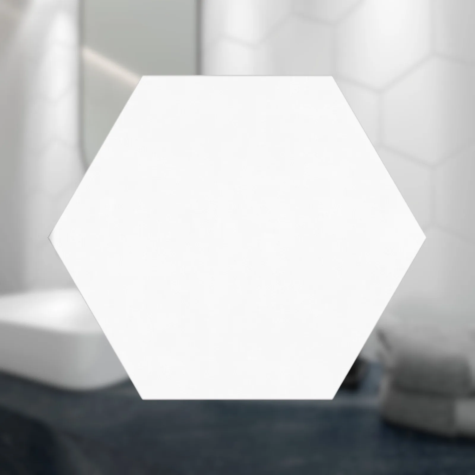 Porcelanato Branco Mate 20x23 Roca Uno White Pg Hexa Bold "A"